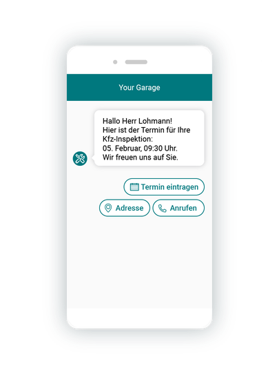 LINK Mobility - A chatbot is the ideal solution as a reminder function for workshop appointments